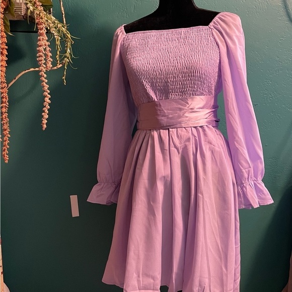 exlura Dresses & Skirts - Lavender swing dress,satin straps, perk-boo-back. Perfect for Taylor Swift Eras